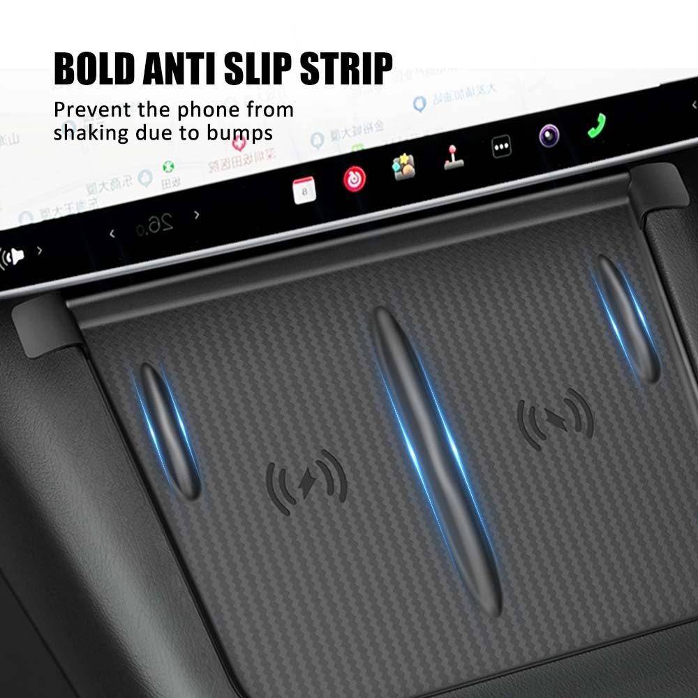 Cloudmall Center Console Wireless Charger Silicone Mat