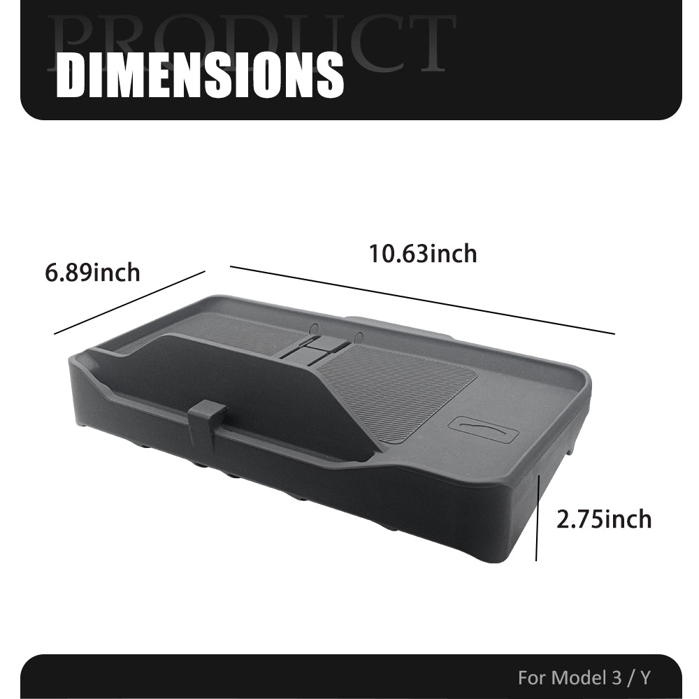 Cloudmall Tesla Model 3/Y Center Console Organizer Tray